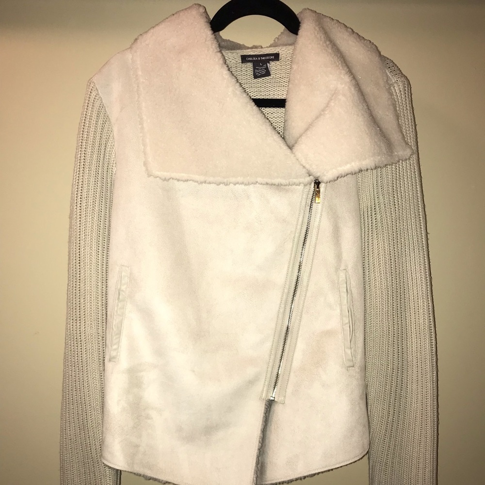 Furry cream colored jacket
